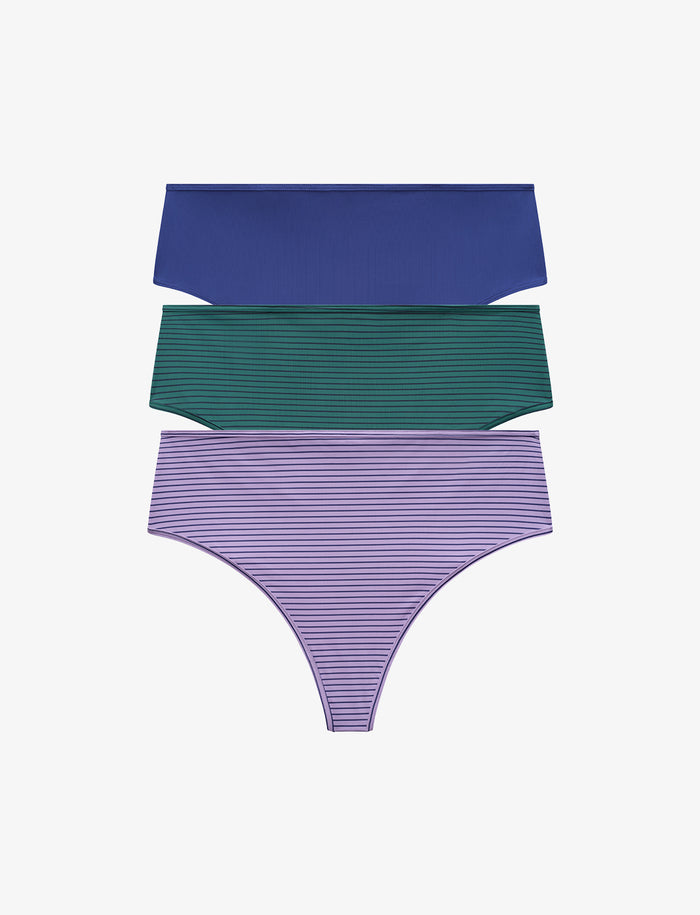24/7® Classic High Waist Thong - 3 Pack