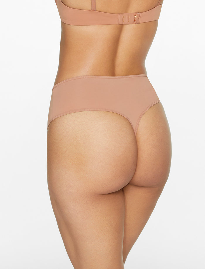 24/7® High Rise Thong - Mocha - Nylon/spandex - ThirdLove,model2