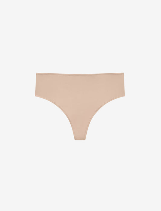 24/7® High Rise Thong - Taupe - Nylon/spandex - ThirdLove