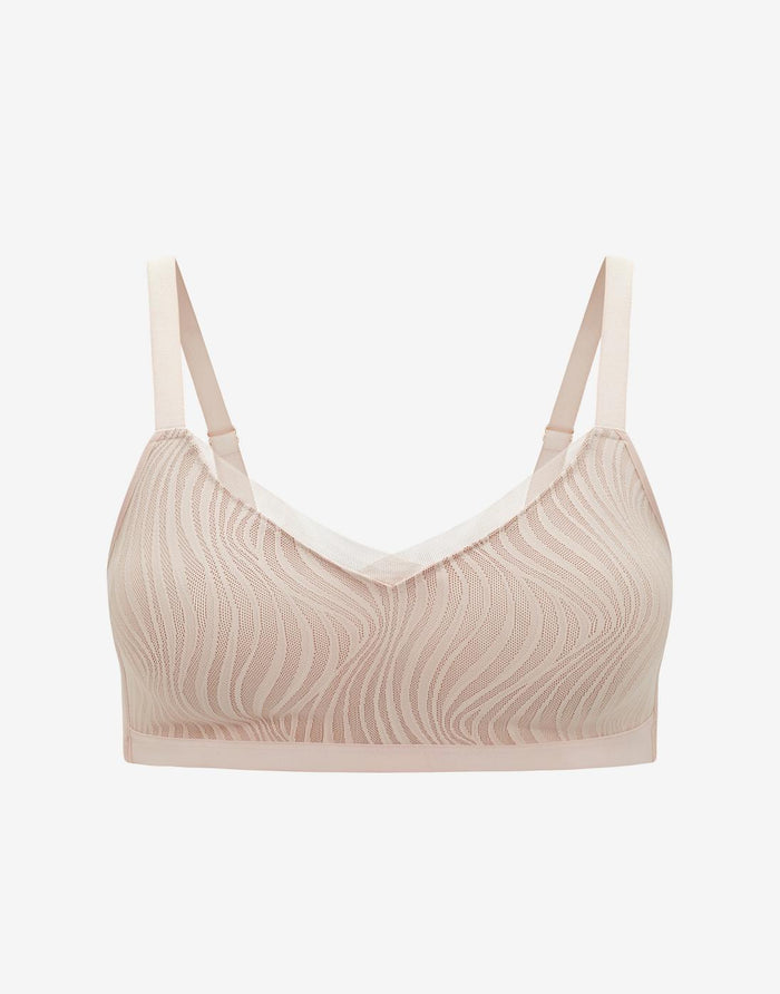 24/7® Classic Smooth Lace Wireless Minimizer Bra