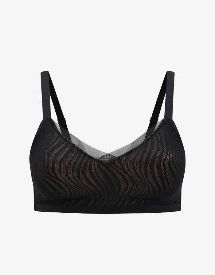 24/7® Classic Smooth Lace Wireless Minimizer Bra