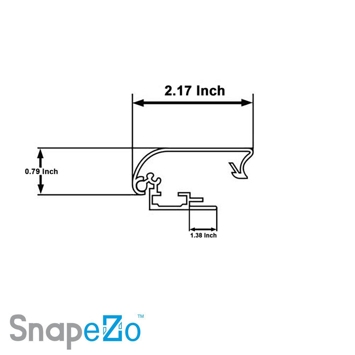24x36 Silver SnapeZo® Snap Frame - 2.2" Profile
