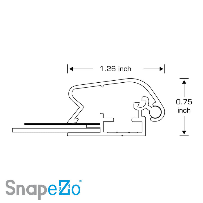 36x48 Red SnapeZo® Snap Frame - 1.25" Profile