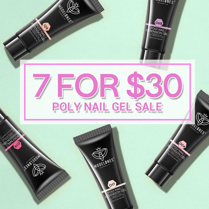 7 For $30 Sale Poly Nail Gel (15g) Poly Nail Gel MODELONES #