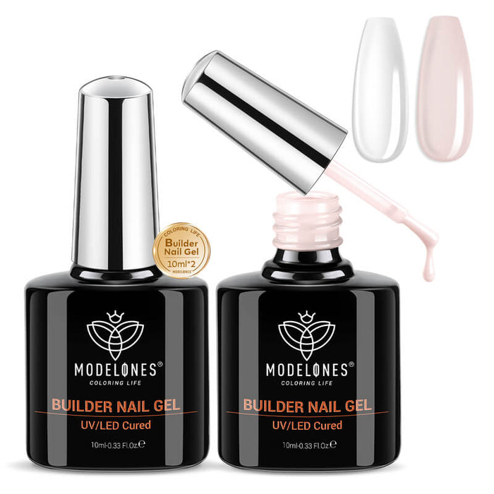2Pcs 8-In-1 Builder Nail Gel Set 10ml Builder Gel MODELONES #
