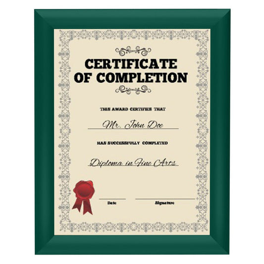 8.5x11 Green SnapeZo® Snap Frame - 1" Profile
