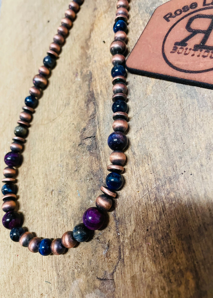 Abilene Copper Purple Western Necklace