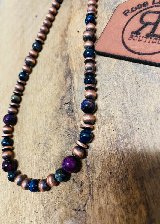 Abilene Copper Purple Western Necklace
