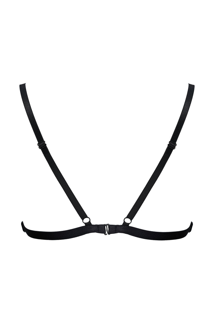 Alfa black sequin soft bra