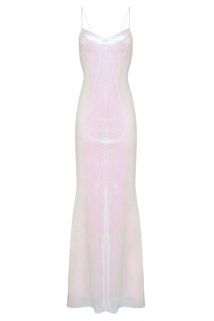 Alfa white mermaid evening dress