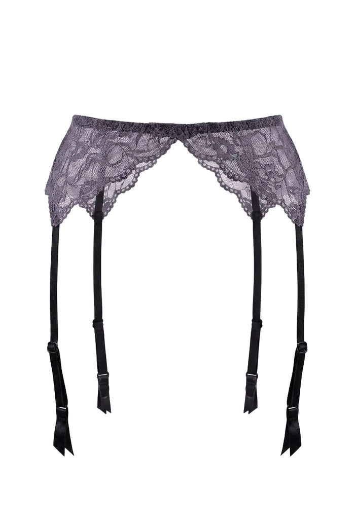 Alissia Graphite garter belt