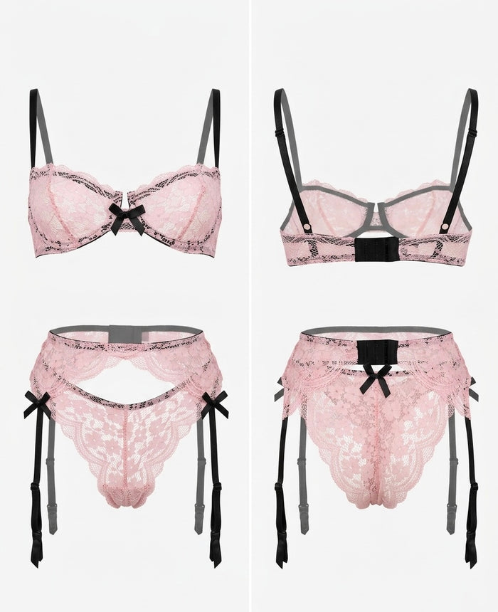 Alissia Pink garter belt