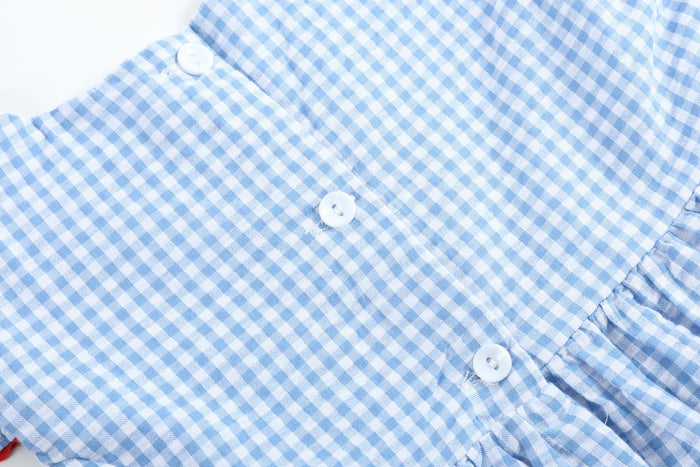 All American Girl' Blue Gingham Dress - Lil Cactus