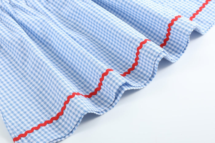 All American Girl' Blue Gingham Dress - Lil Cactus