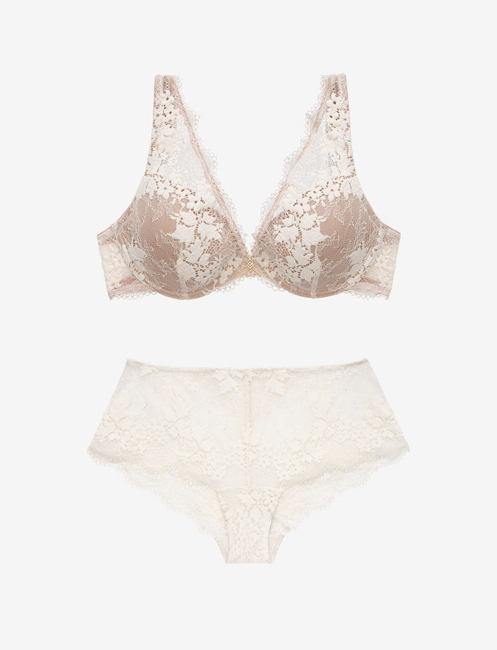 All Day Lace Uplift Plunge  + Cheeky Set