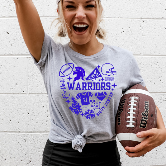 ALL THINGS FOOTBALL HEART - GRAY