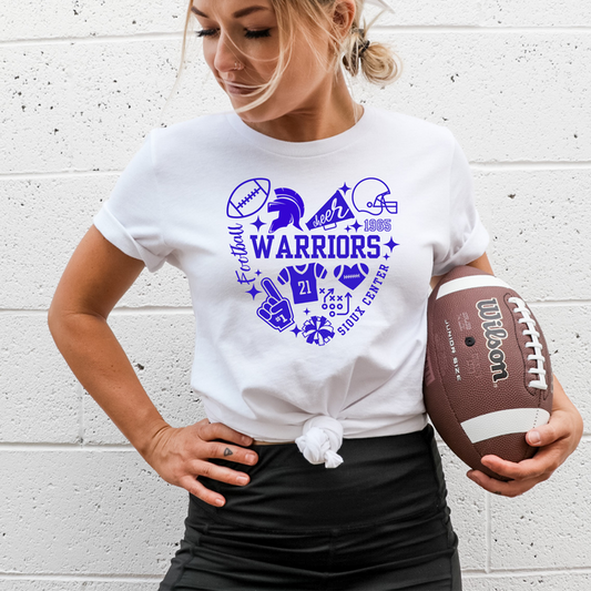 ALL THINGS FOOTBALL HEART - WHITE