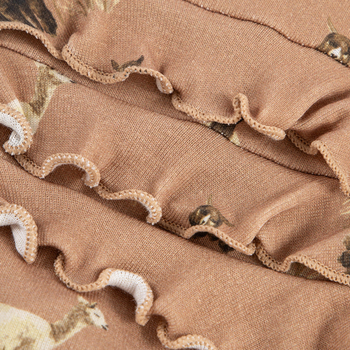 Alpaca Organic Cotton Ruffle Footed Romper