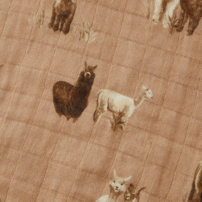 Alpaca Organic Cotton Two-Piece Burp Cloth Set