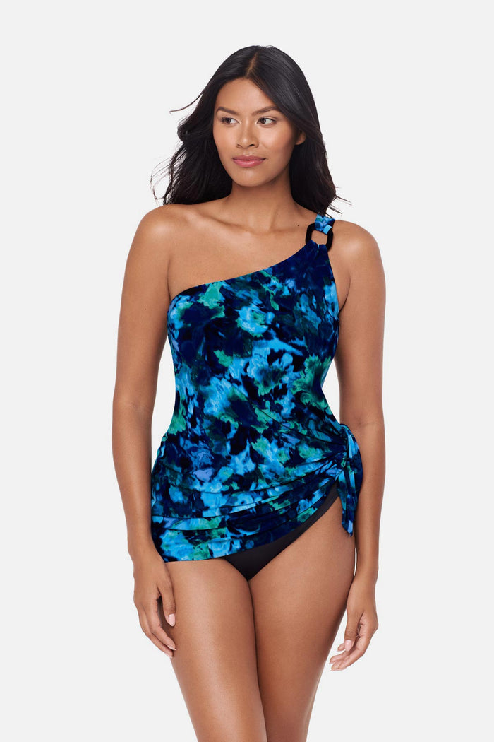 Amal Swim Dress in Mashup tied up