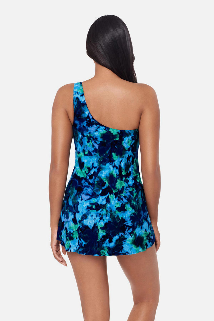 Back view of Amal Swim Dress in Mashup