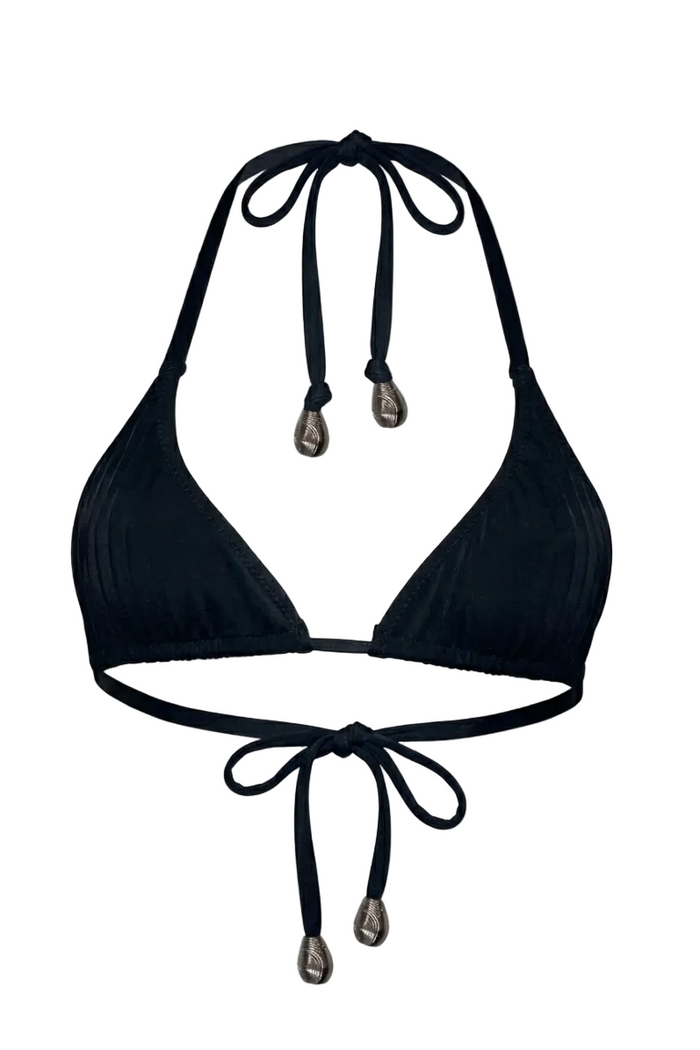 Amelia black bikini top