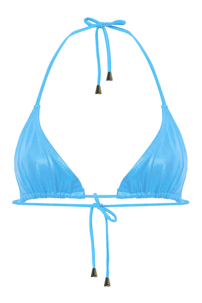 Amelia Metallic Ocean bikini top