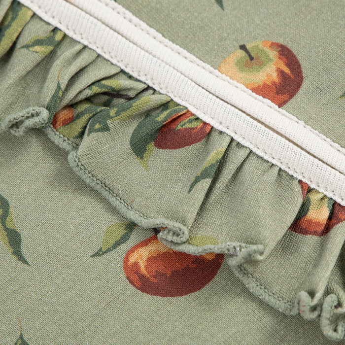 Apple Orchard Organic Cotton Ruffle Footed Romper
