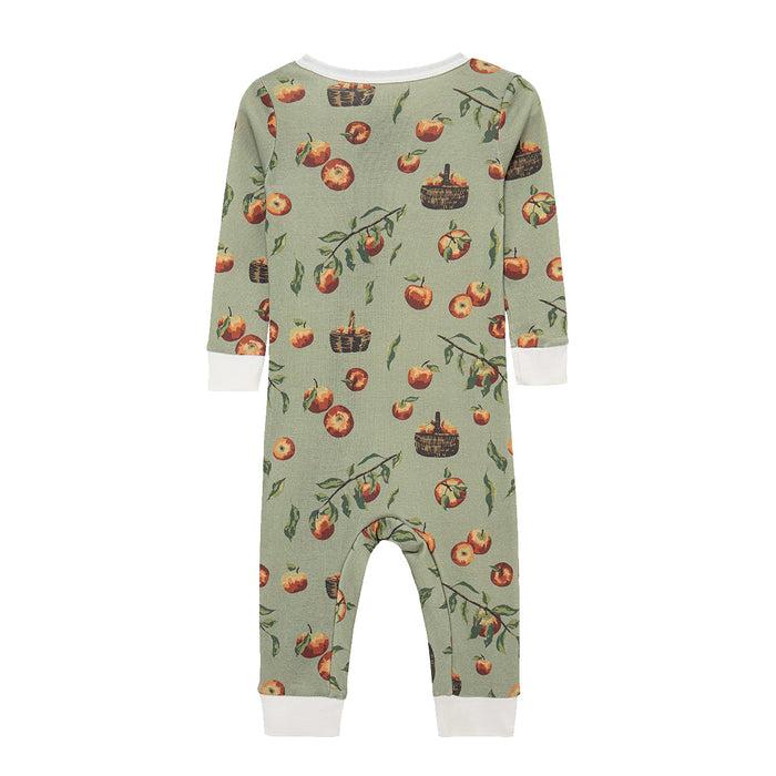 Apple Orchard Organic Cotton Zipper Pajama - Babies in Bloom