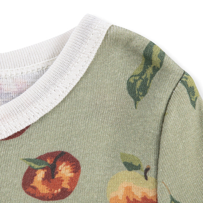 Apple Orchard Organic Cotton Zipper Pajama - Babies in Bloom