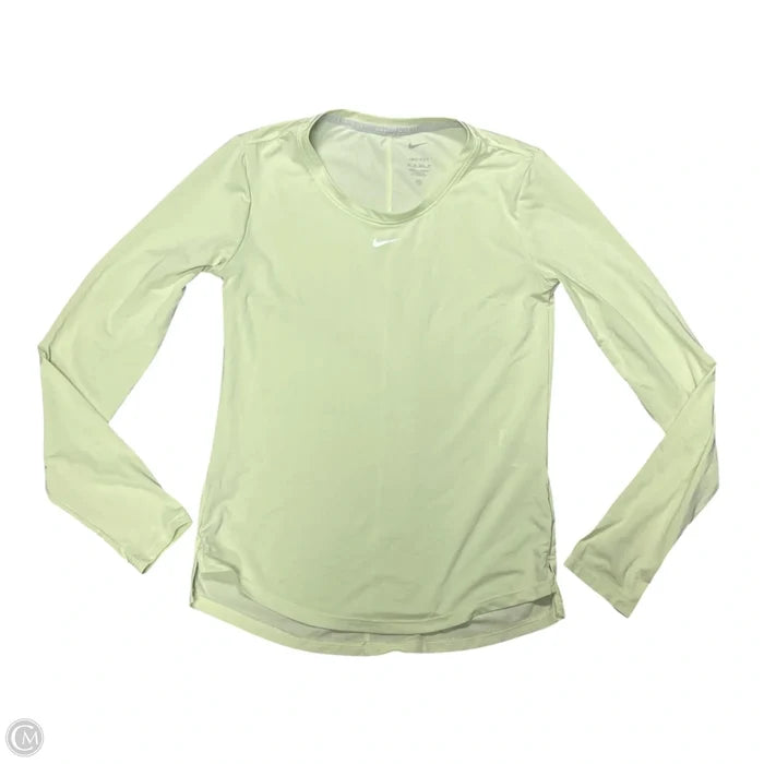 Athletic Top Long Sleeve Crewneck By Nike In Green, Size: Xs