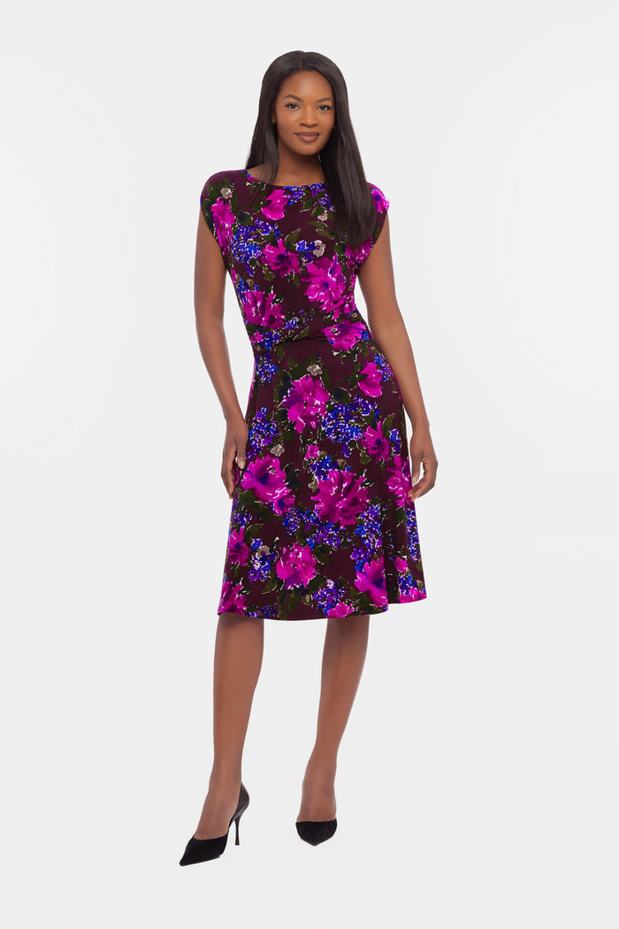 Auri shaping dress in Floranova