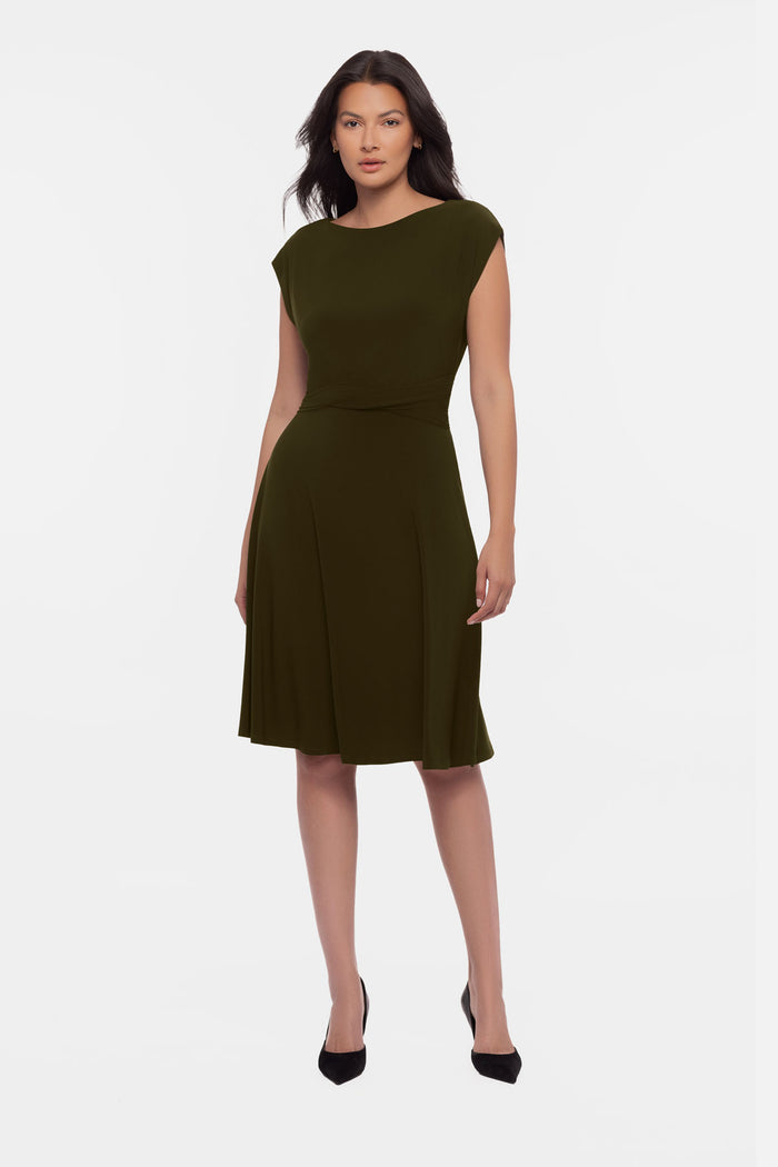 Auri shaping dress in Nori