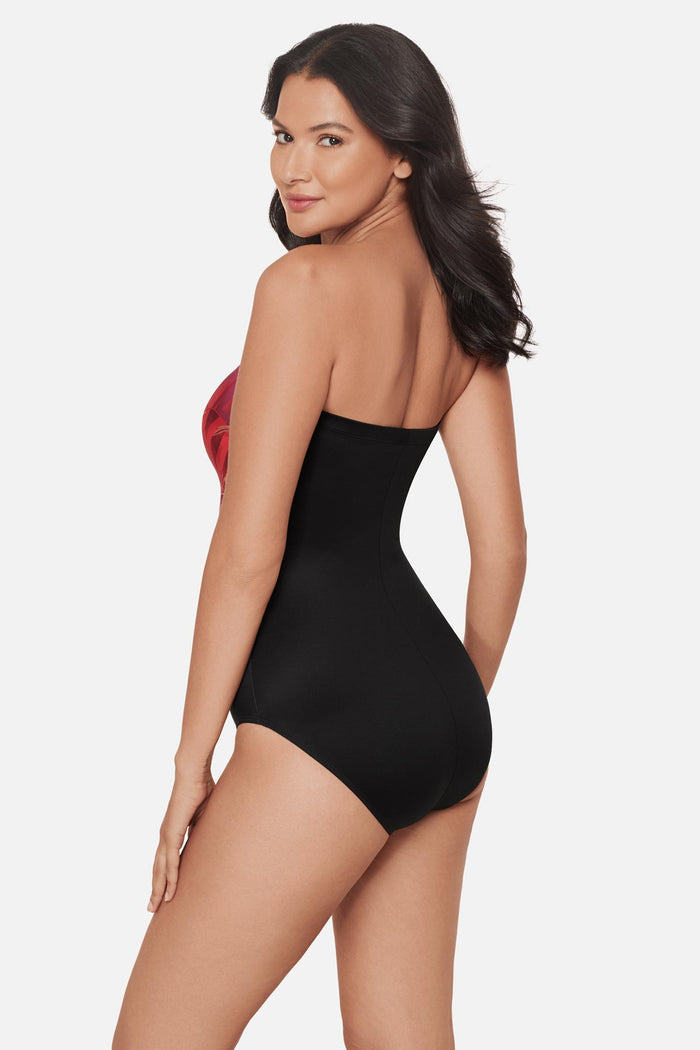 Side view of Avanti One Piece Swimsuit in Petali Rosa