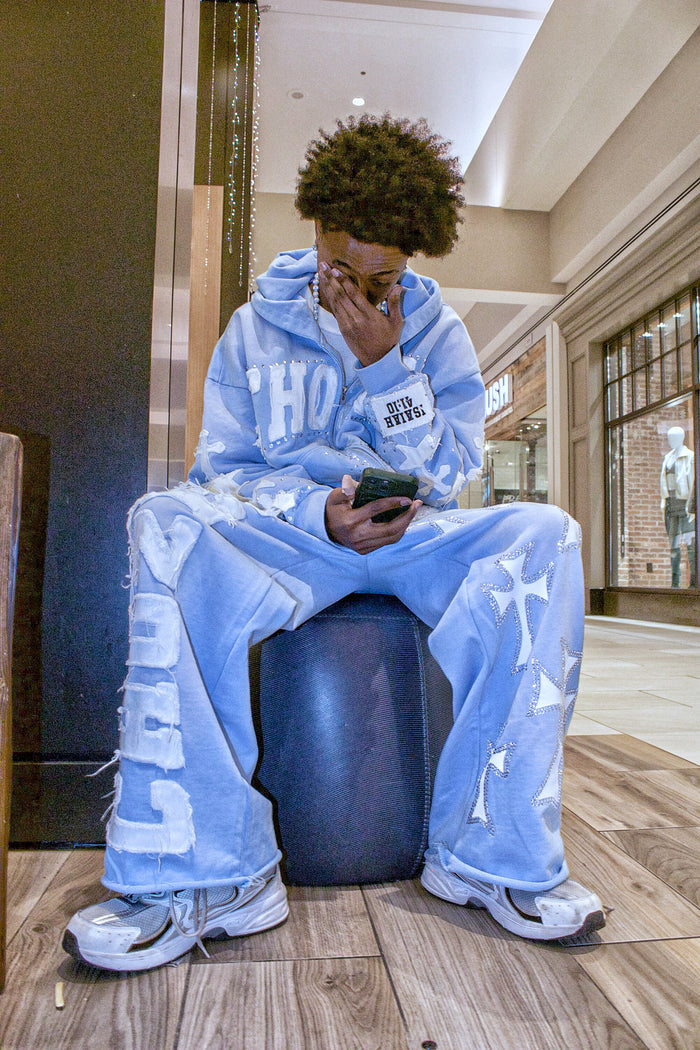 "BABY BLUE" CHOŹEN ZIP-UP