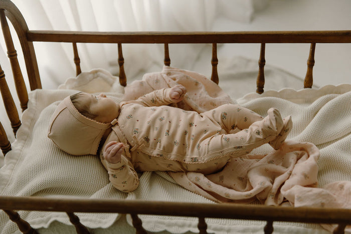 Baby Girl Muslin Swaddle Blanket – Pink – Floral Print