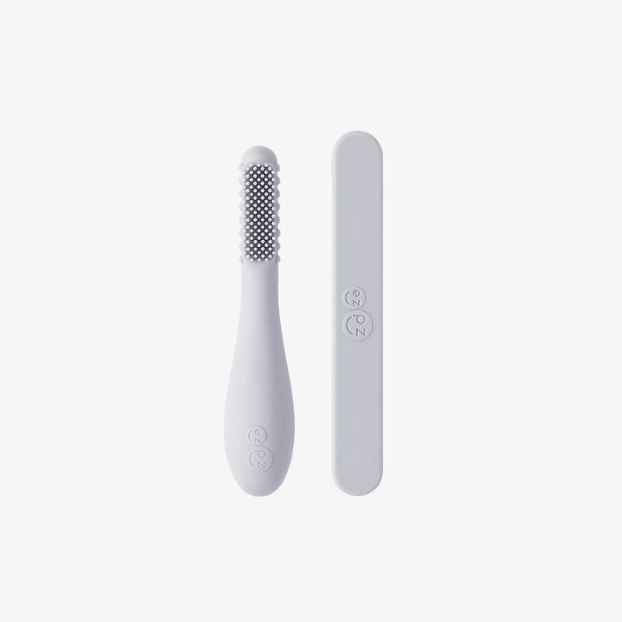 Baby-Led™ Toothbrush + Tongue Depressor in Pewter