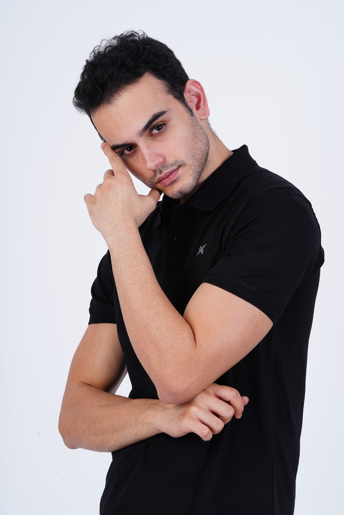 Bamboo Cotton Jersey Polo For Men's photograph that's made with an innovative bamboo and organic cotton fabric from Lavos Performance, a carbon neutral eco-fashion company.