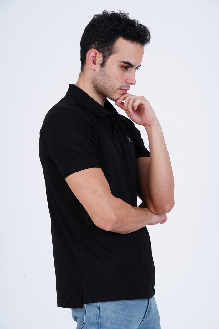 Bamboo Cotton Jersey Polo For Men's photograph that's made with an innovative bamboo and organic cotton fabric from Lavos Performance, a carbon neutral eco-fashion company.