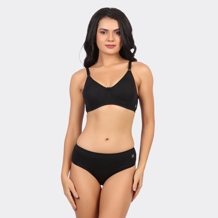 Bamboo Cotton Moulded Bra for Women – Non-Padded Wire-Free Full Coverage Everyday Comfort