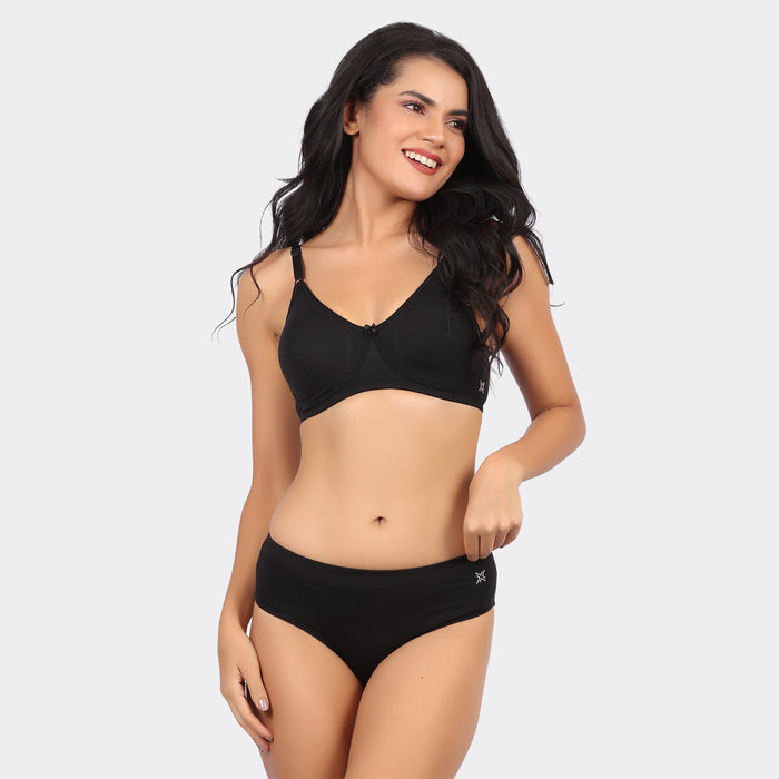 Bamboo Cotton Moulded Bra for Women – Non-Padded Wire-Free Full Coverage Everyday Comfort