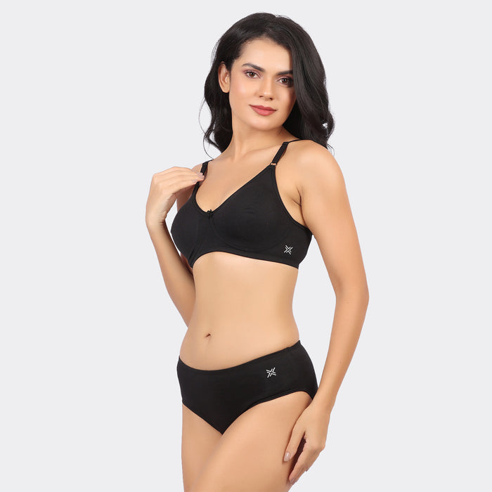 Bamboo Cotton Moulded Bra for Women – Non-Padded Wire-Free Full Coverage Everyday Comfort