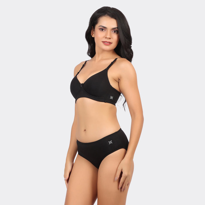 Bamboo Cotton Padded Wirefree Bra – Breathable Full Coverage Comfort
