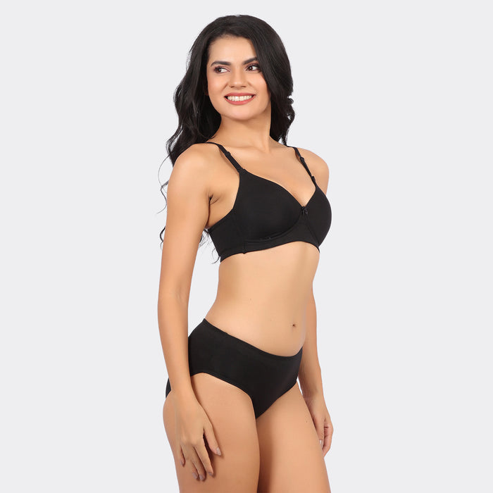 Bamboo Cotton Padded Wirefree Bra – Breathable Full Coverage Comfort