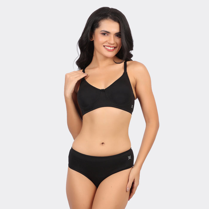 Bamboo Cotton T-Shirt Bra for Women – Non-Padded Wire-Free Full Coverage Everyday Comfort