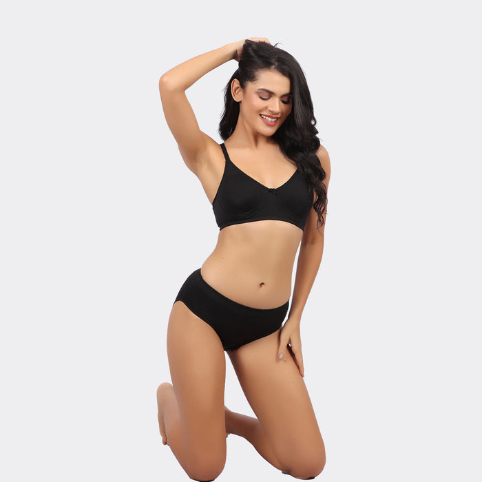 Bamboo Cotton T-Shirt Bra for Women – Non-Padded Wire-Free Full Coverage Everyday Comfort