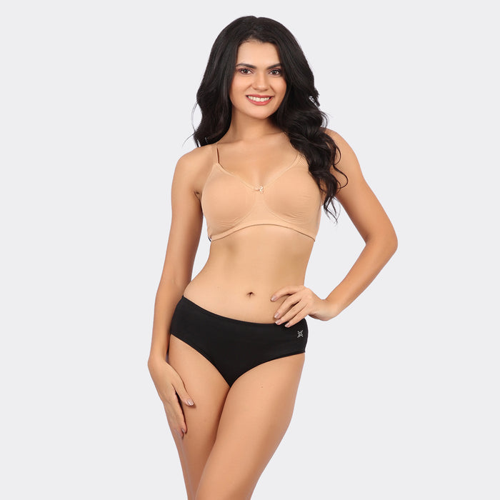Bamboo Cotton T-Shirt Bra for Women – Non-Padded Wire-Free Full Coverage Everyday Comfort