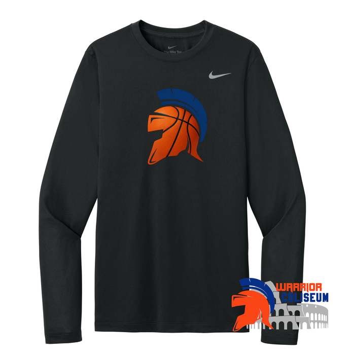 BASKETBALL HELMET TEAM NIKE RLEGEND LONG SLEEVE TEE - BLACK