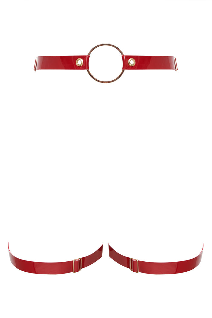 Bastet Red open belt by Secret Room