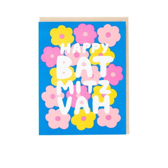 Bat Mitzvah Flowers Card